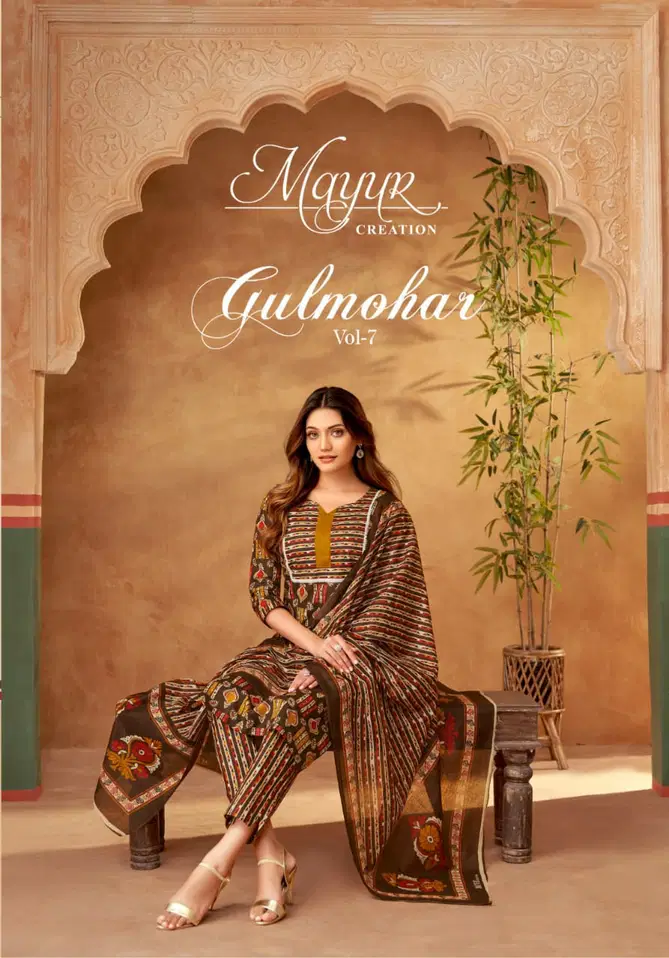 Gulmohar Vol 7 By Mayur Printed Cotton Dress Material Wholesale Market In Surat
